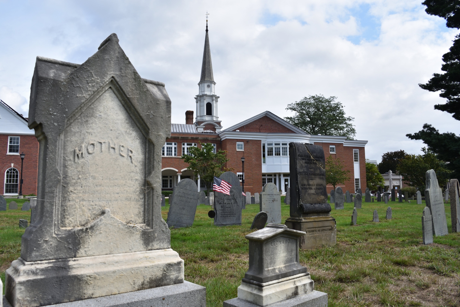 Closeup of gravestone