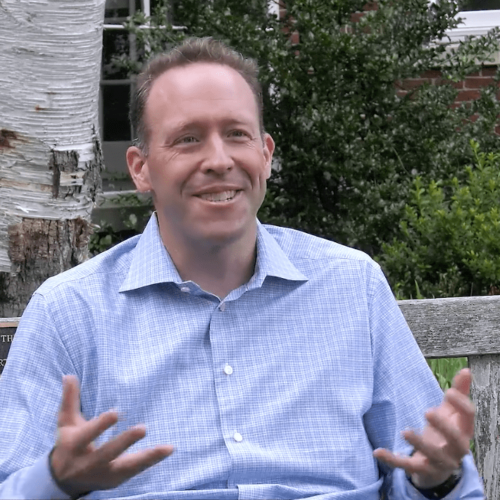 Man speaking with emphasis