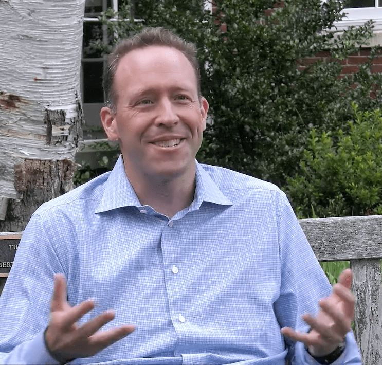 Man speaking with emphasis