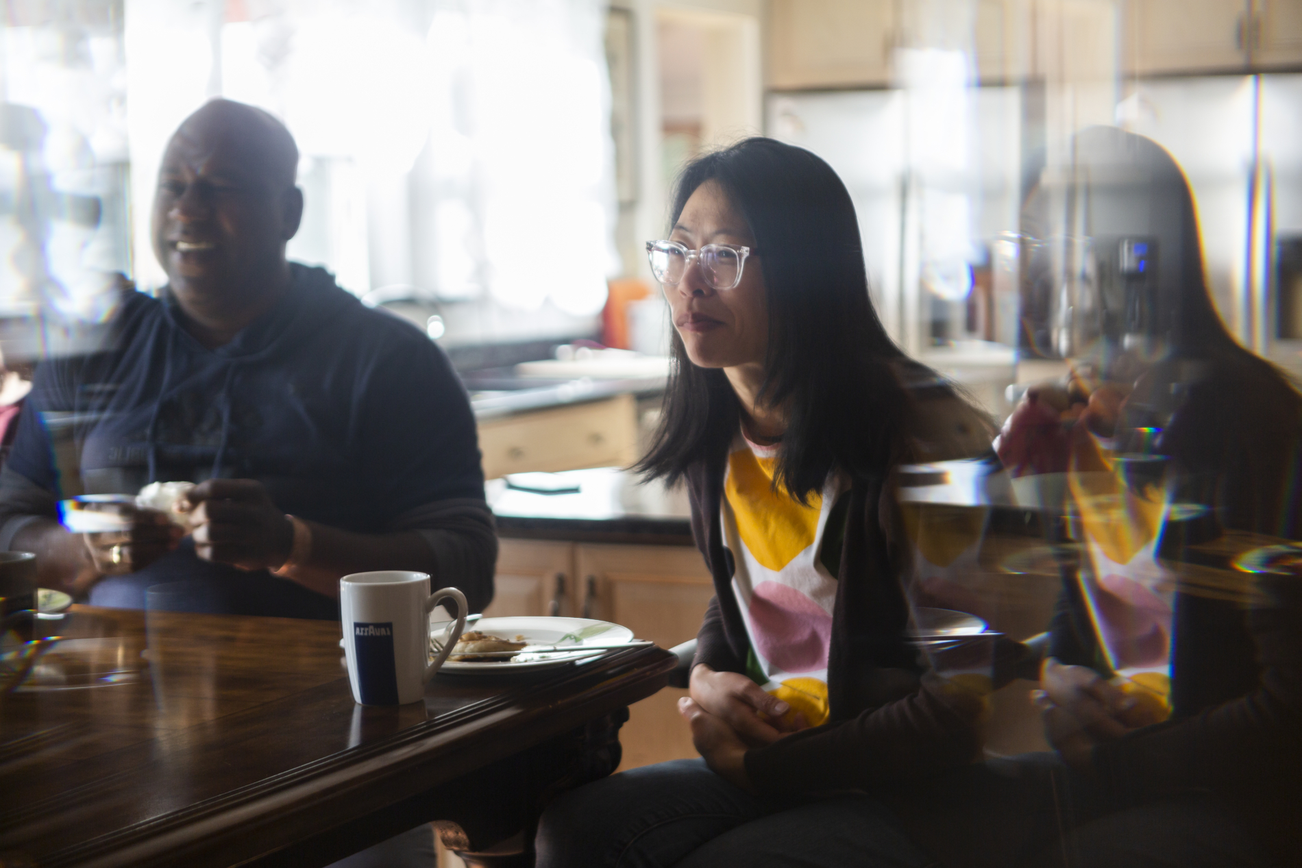 Arthur family have breakfast as they watch worship