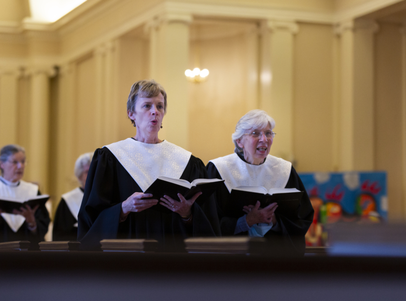 Choir sings