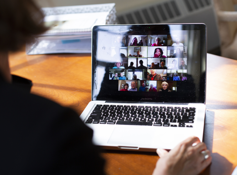 Computer screen showing Zoom meeting