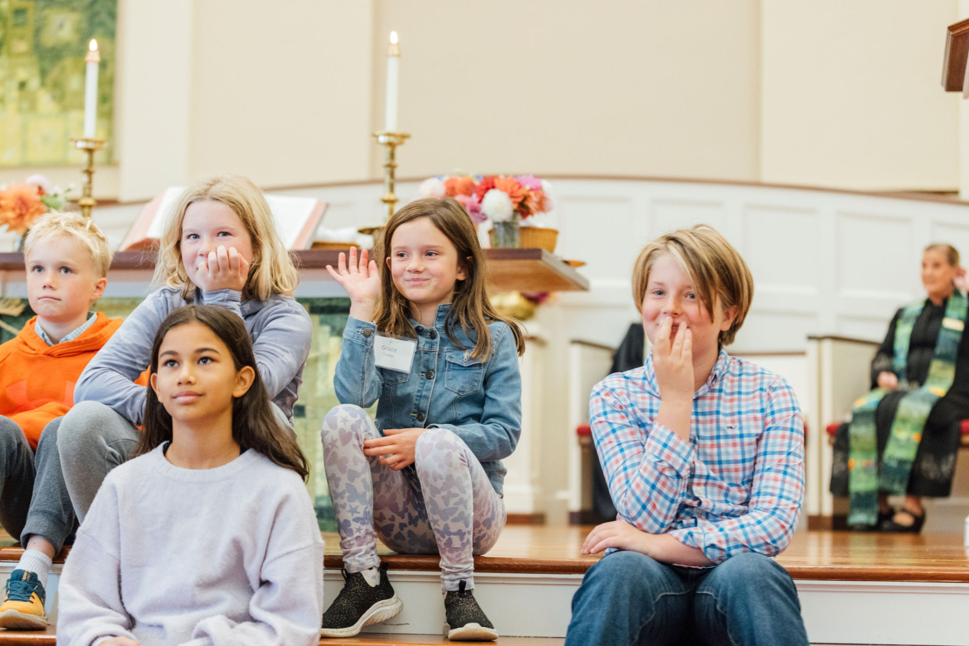 Children listen to story