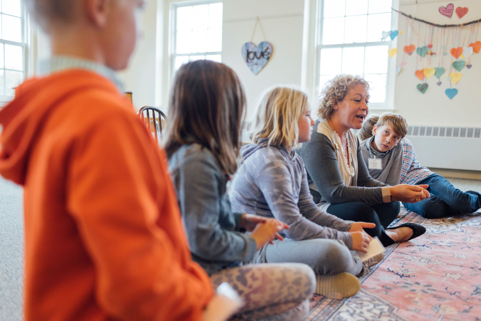 Children hear about Children's Church lessons