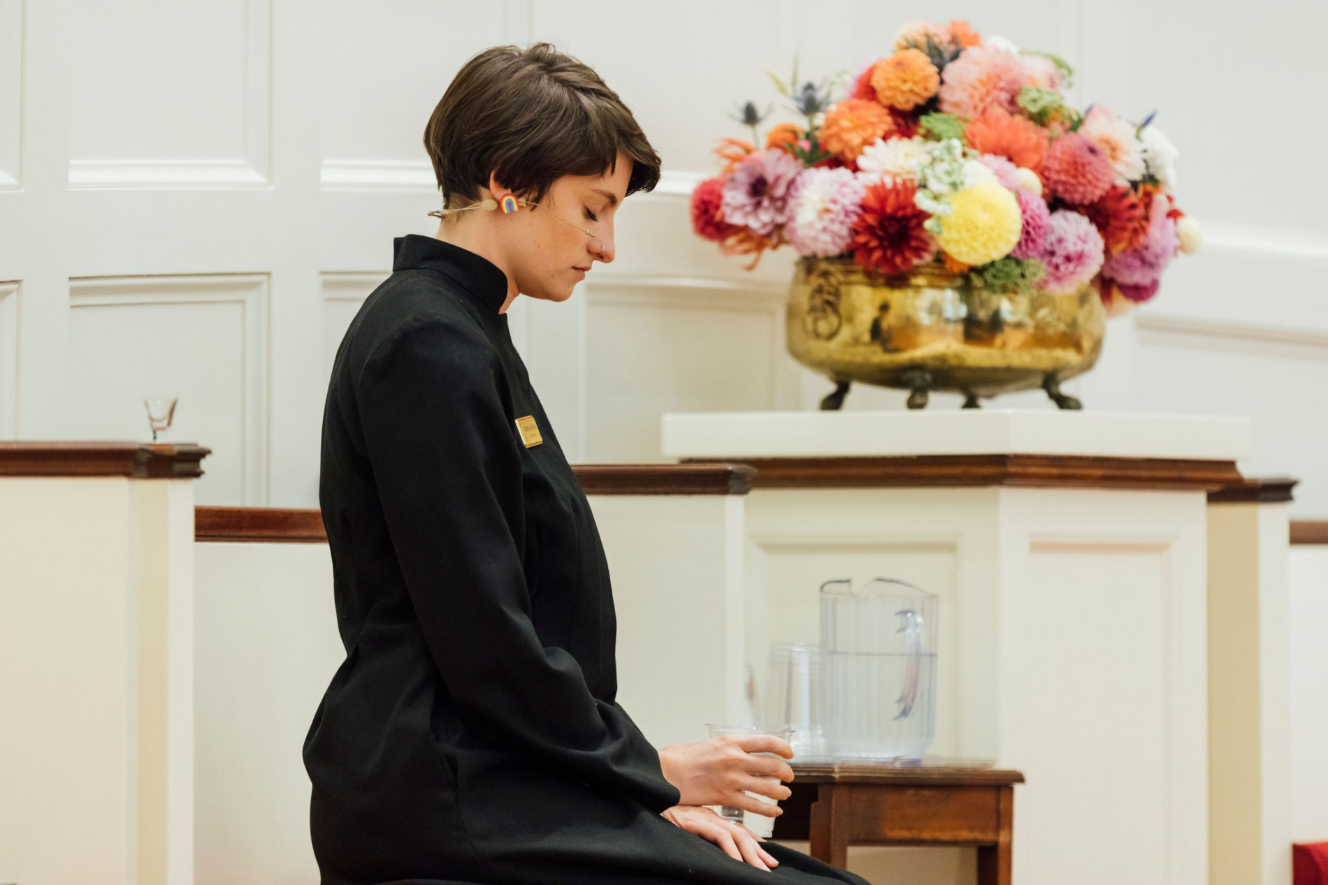 Pastoral resident says a prayer
