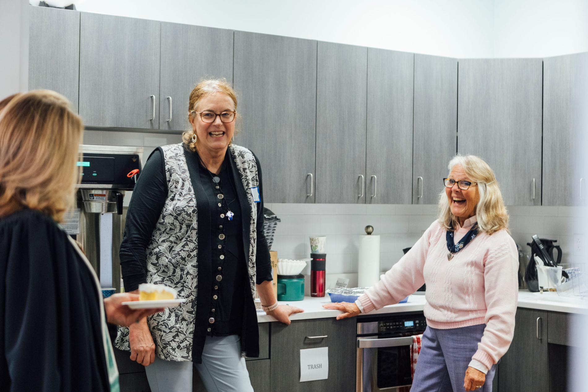 Worship ministry members take a break