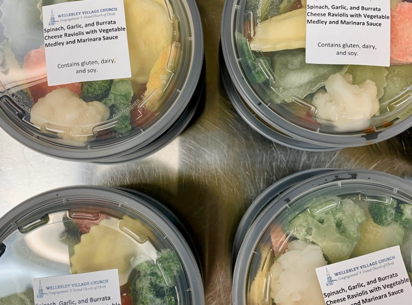 Fresh food packaged by Village Table volunteers